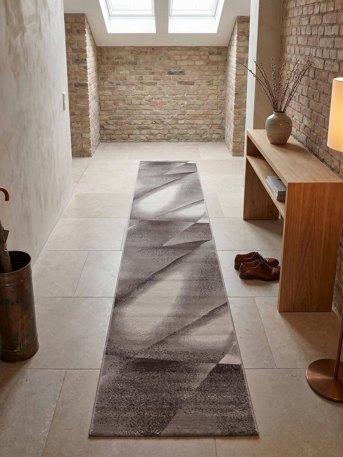 KURZFLORTEPPICH ASPEN, abstrakt, Braun, 80 x 150 cm - Braun, Textil (80/150cm) - KADIMA DESIGN