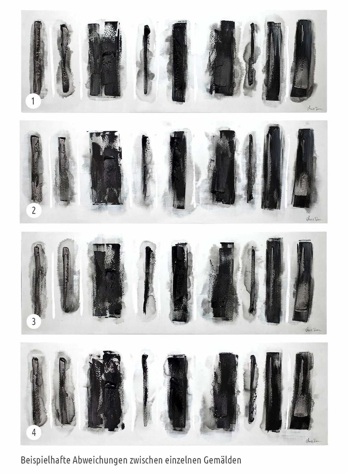 ACRYLBILD HANDGEMALT 150/50 cm - Schwarz, Holz/Textil (150/50cm) - KUNSTLOFT