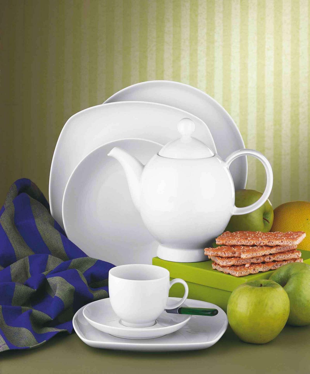 KAFFEESERVICE Lido Weiß weiß 18-tlg. - Weiß, Keramik (24/18.1/43cm) - Seltmann Weiden