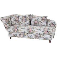 RECAMIERE mit Armteil links klappbar Katia Bezug Flachgewebe Buche nussbaum dunkel / rosé - Rosa, Kunststoff (190/82/88cm) - 58aufmkessel