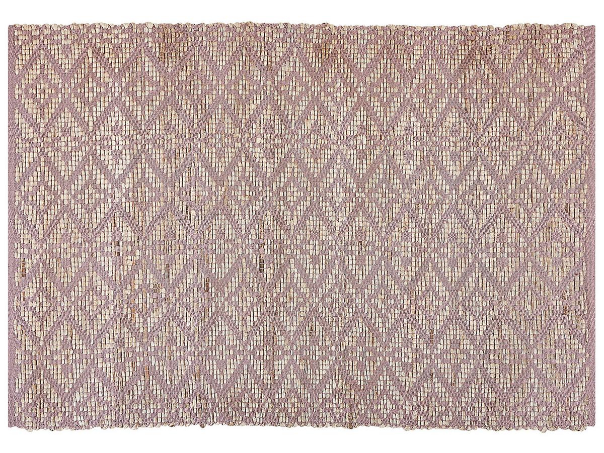 TEPPICH geflochten Gerze 230/160 cm - Pink, Textil (160/230cm) - Beliani