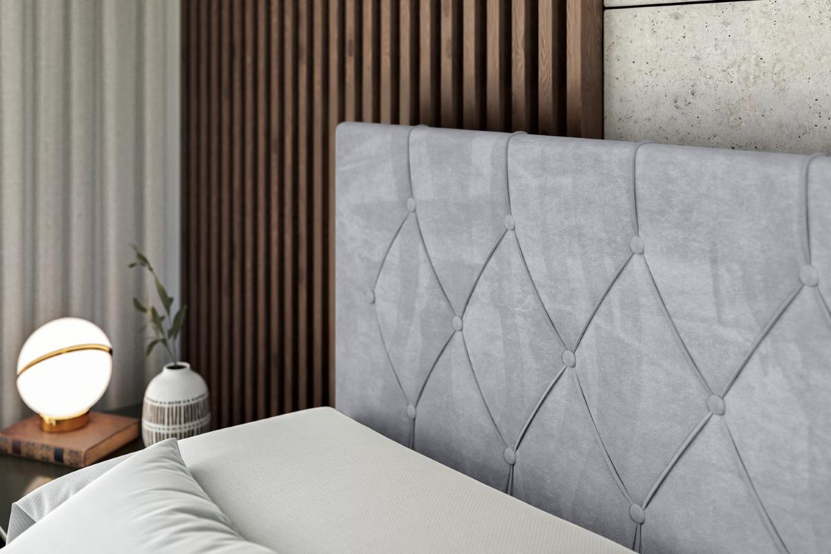 BOXBETT VELANTO-Z - 140 x 200 - H4 - Hellgrau - Grau, Holzwerkstoff (140/200cm) - ALTDECOR