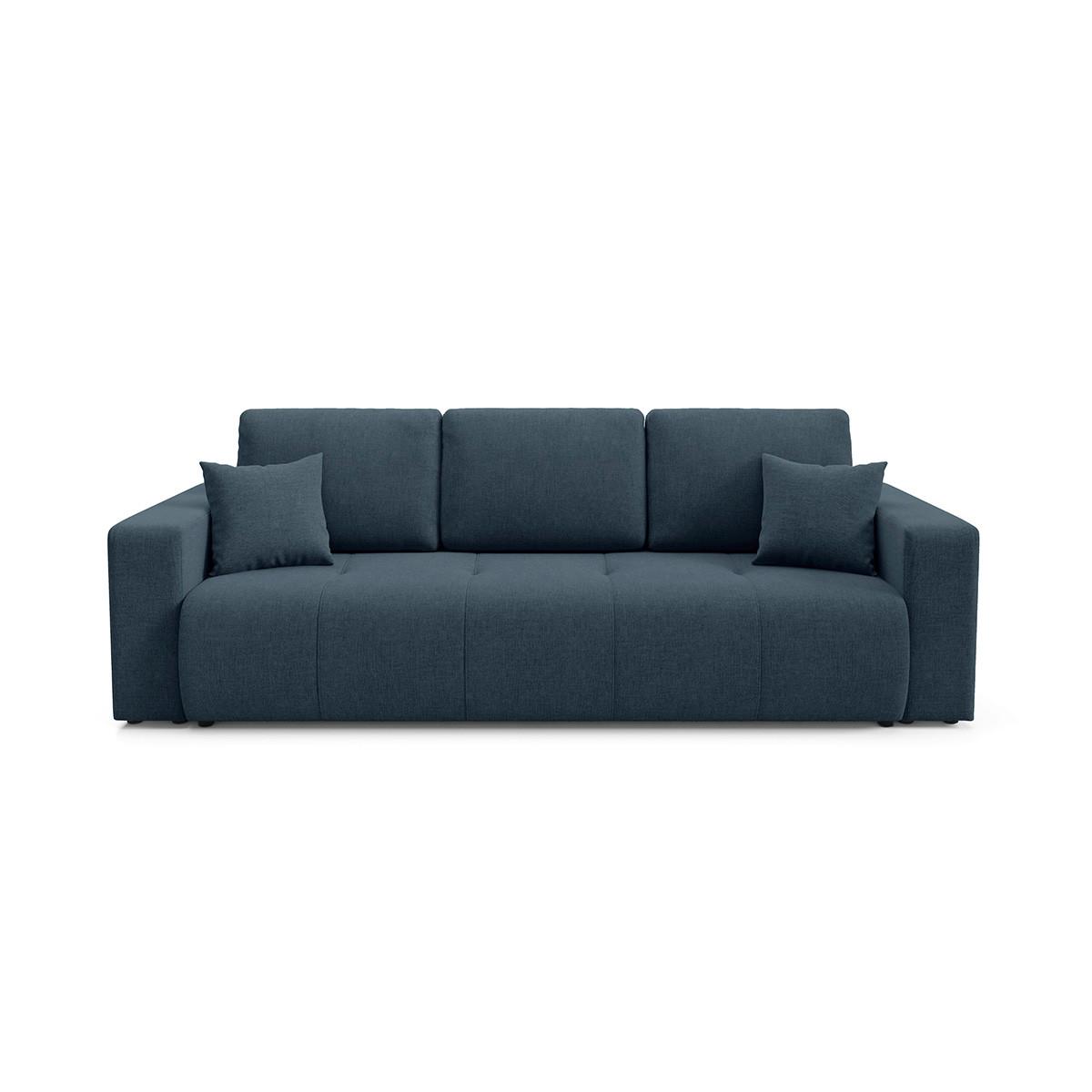 SOFA Giulia 3 Sitzplätze Blau - Blau, Holz (244/82/102cm) - Petits-meubles