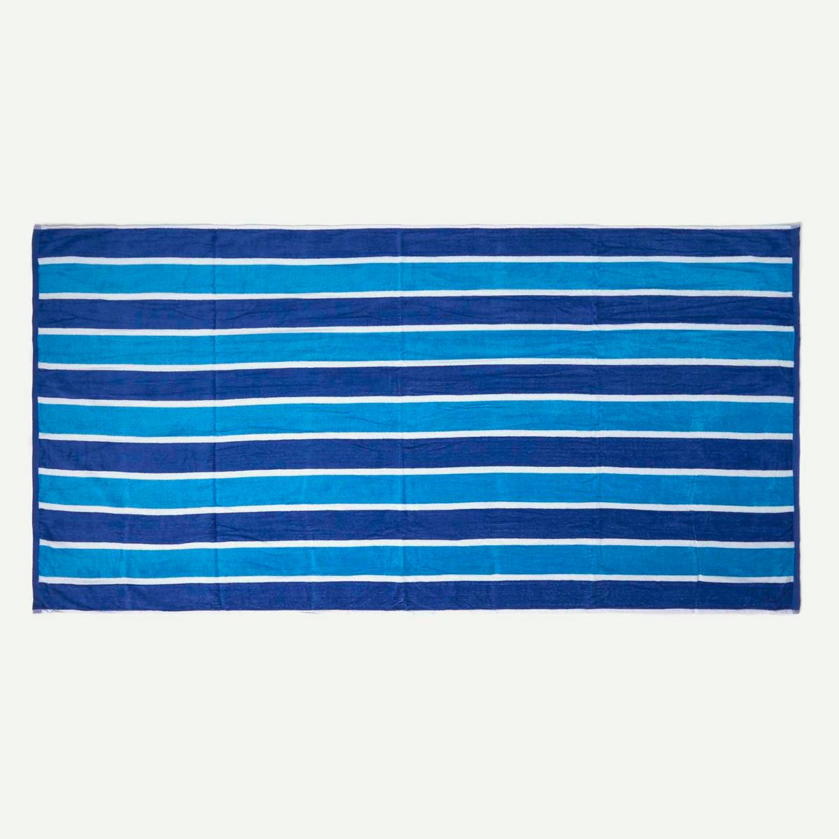 STRANDLAKEN Streifen blau 90/180 cm - Blau, Textil (90/180cm) - Homescapes