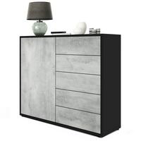 KOMMODE Ben Front in Beton Oxid Optik - Hellgrau, Holzwerkstoff (79/74/36cm) - Vladon