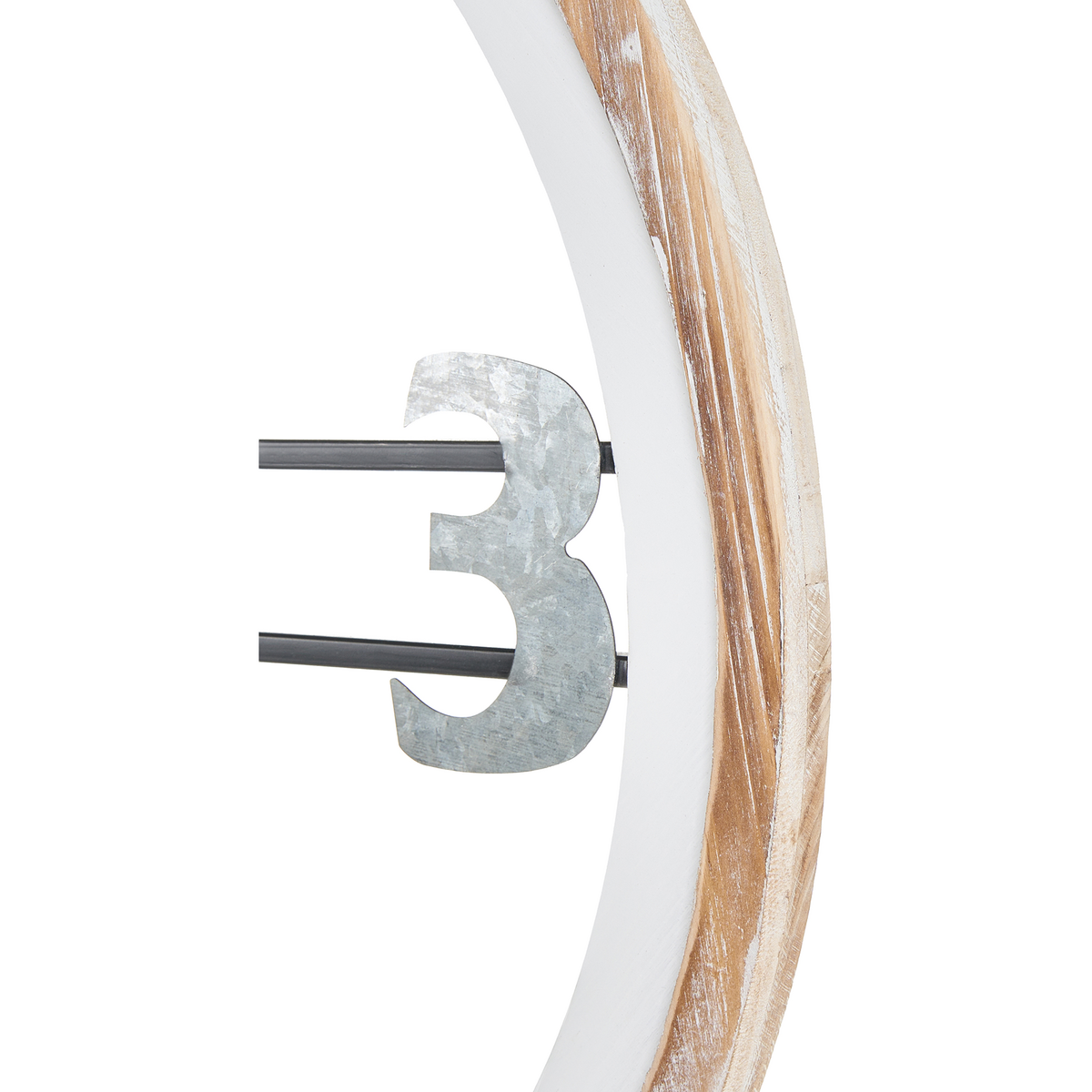 WANDUHR Hellbraun Mesillas - Hellbraun/Silberfarben, Holzwerkstoff (60/60/3cm) - Beliani
