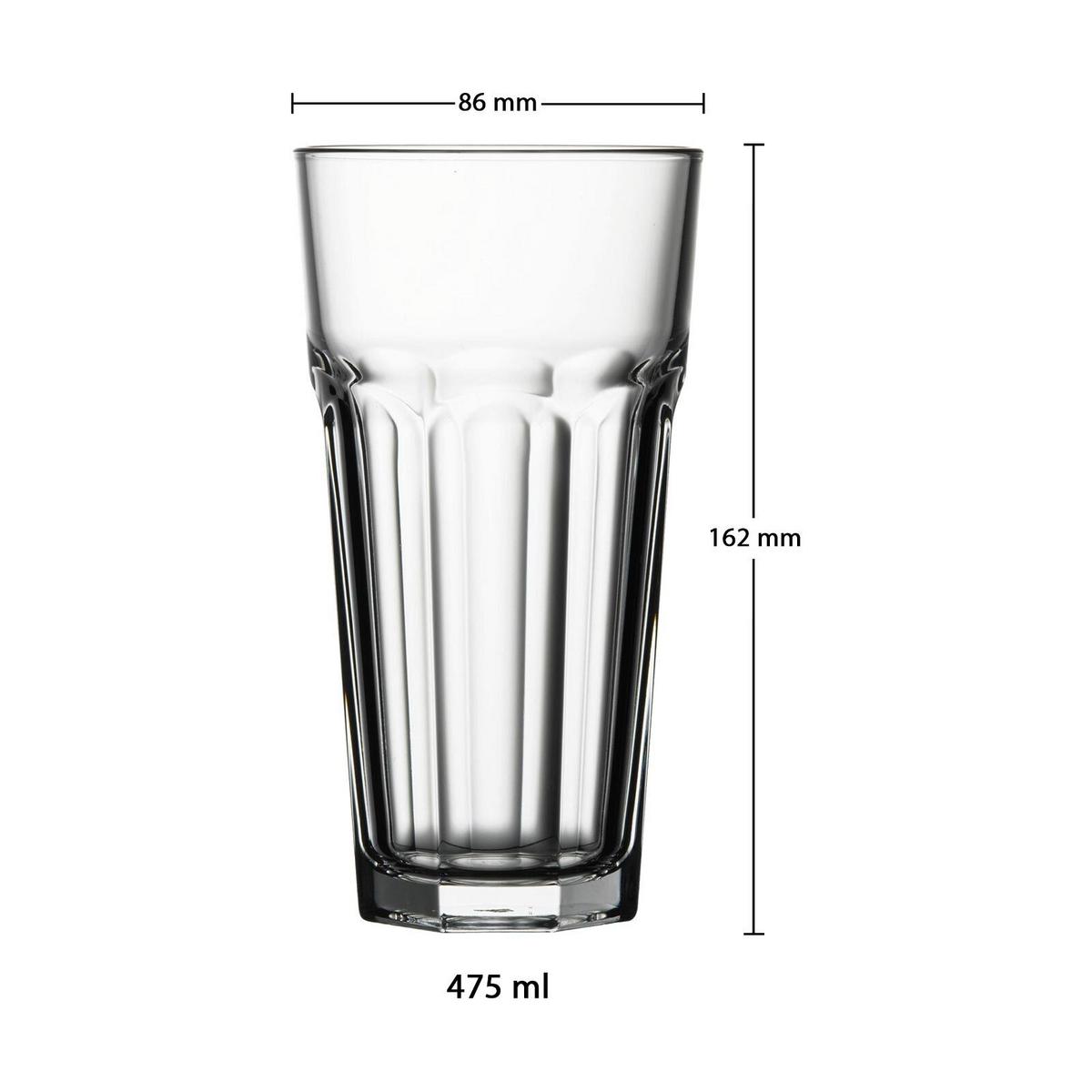 LONGDRINKGLÄSER Casablanca transparent 475 ml 12er Set - Transparent, Glas (475L) - Pasabahce