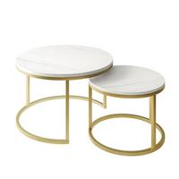 COUCHTISCH CIRI 2-in-1 LEVANTO matt gold - Goldfarben, Holzwerkstoff (80/80/48cm) - Lookway