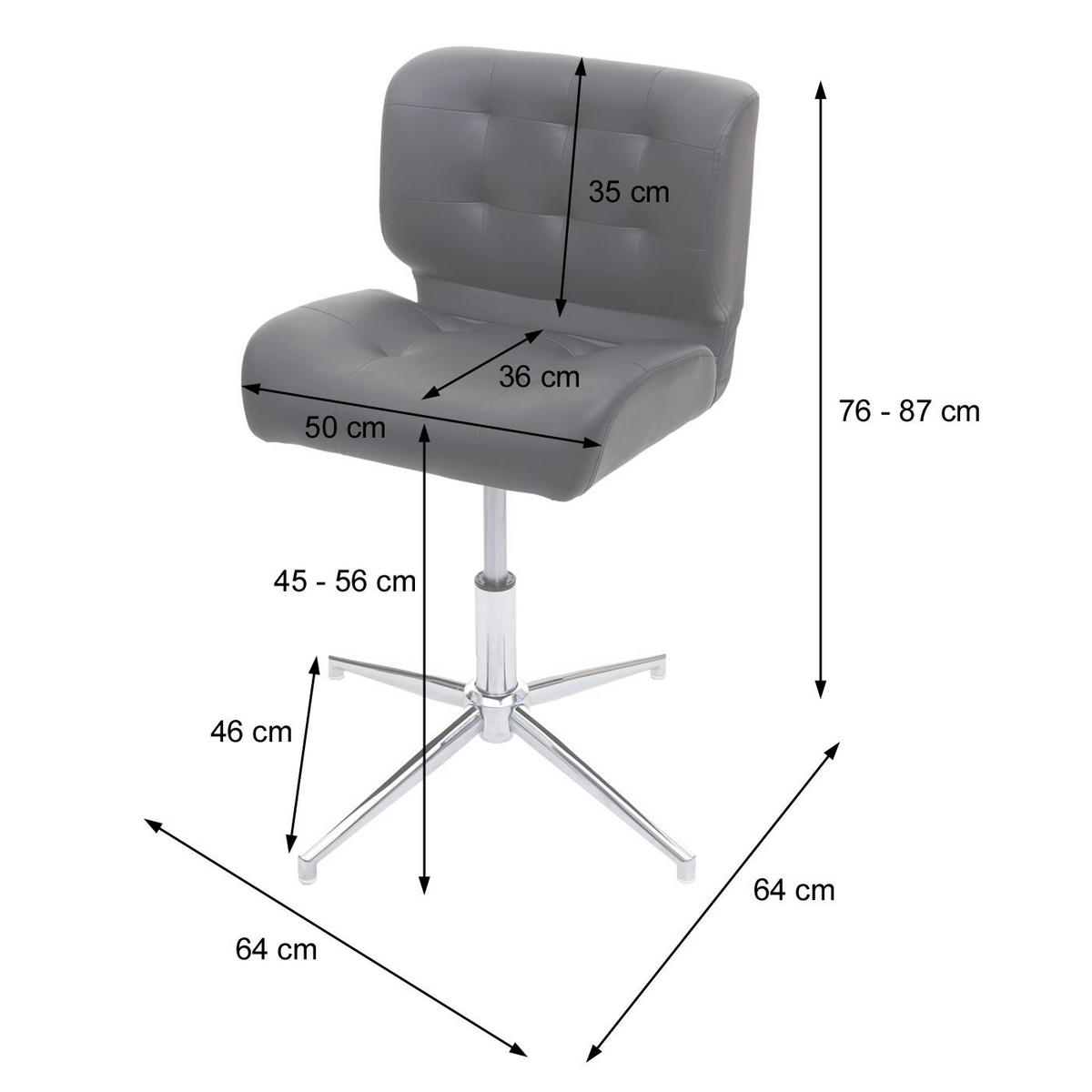 BÜROSTUHL Schiefergrau - Dunkelgrau/Anthrazit, Textil (64/87/64cm) - MCW