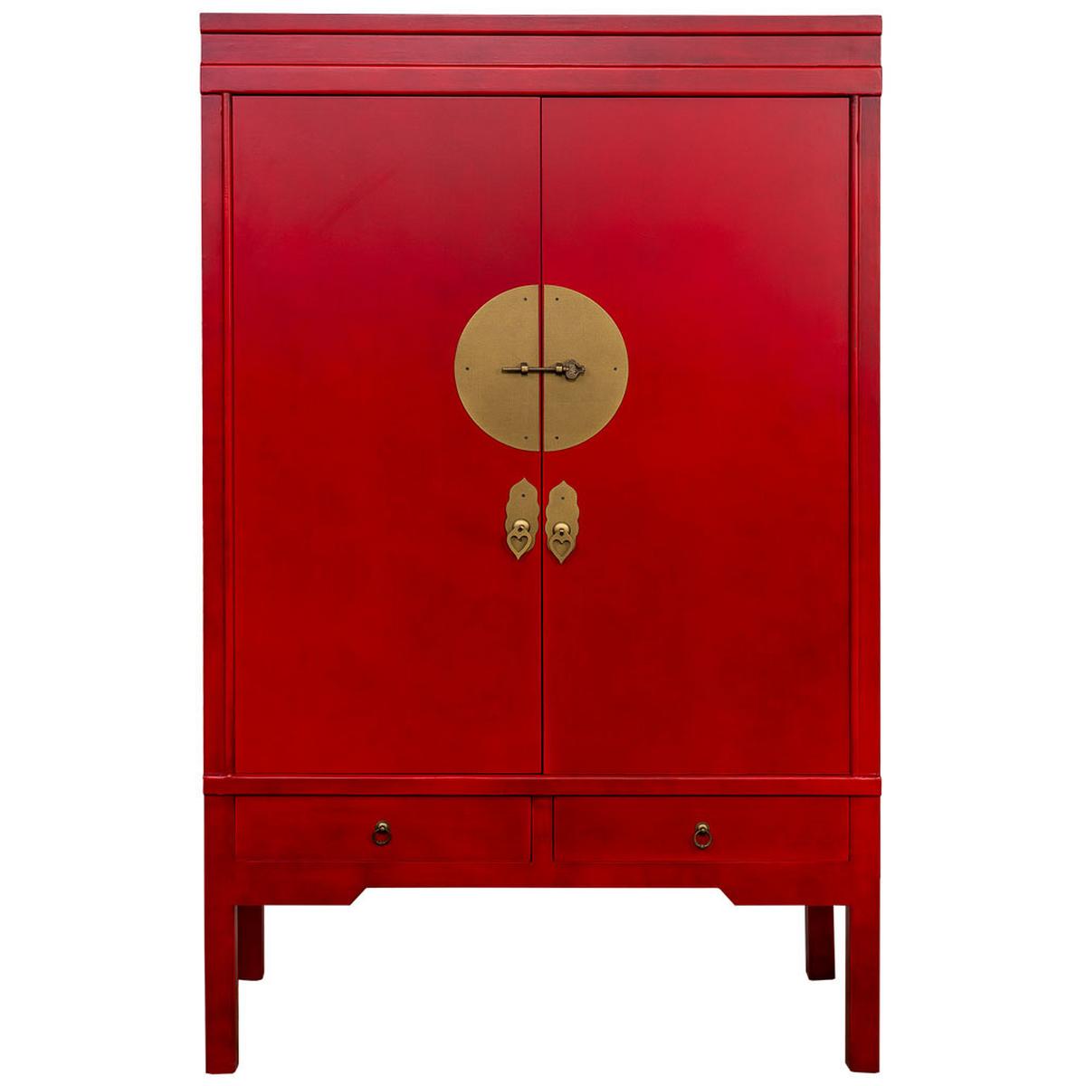 KLEIDERSCHRANK aus Holz 100x45x160 cm - Rot, Holz (100/160/45cm) - Wanderlust