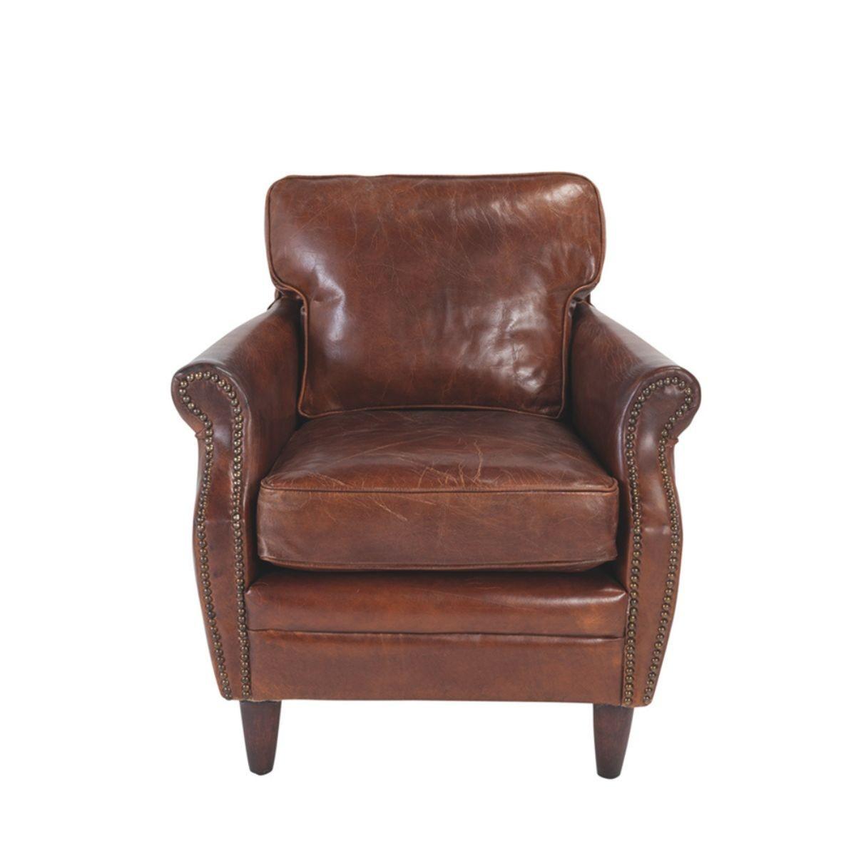 LEDERSESSEL in Schokoladenfarbe - kansas 73/75/74 cm - Braun, Textil (75/74/24cm) - Signature