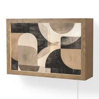 WANDLEUCHTE Abstrakt - Formen - Modern - Beige 30x20 cm - Grau, Holzwerkstoff (30/20/8cm) - OnlyWow