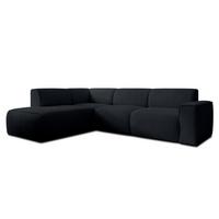 ECKSOFA L Form Didim Dunkelgrau 292/220/78 cm – großes Sofa stilvoll & bequem L - Schwarz, Kunststoff/Textil (220/292cm) - AX Living