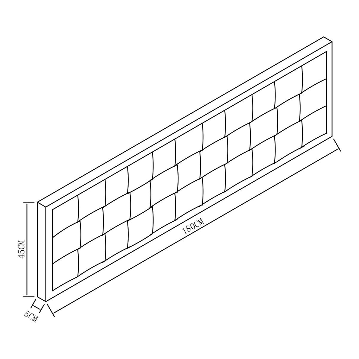 KOPFTEIL Tervo - Grün, Holzwerkstoff/Textil (180/45/5cm) - [en.casa]