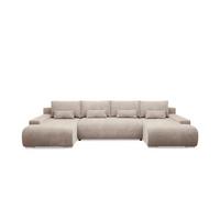 PANORAMASOFA Ivana 4 Sitzplätze Taupe - Taupe, Holz (350/85/172cm) - Petits-meubles
