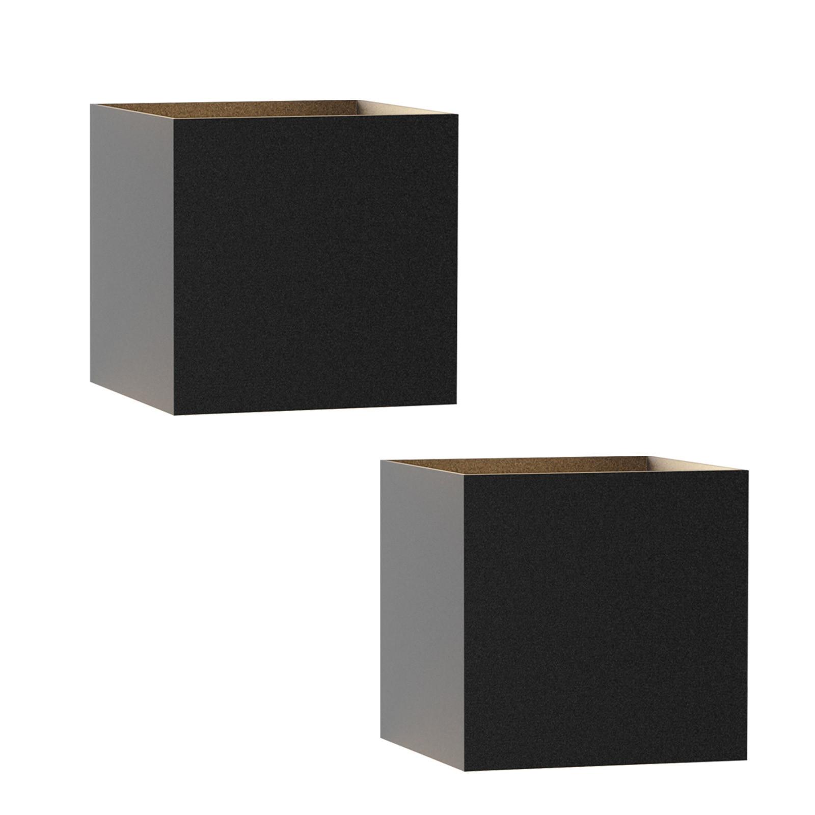 LED WANDLEUCHTE Herz 2er-Set - Schwarz, Metall (10/10/10cm) - Nettlife