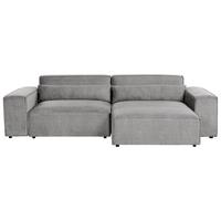 ECKSOFA Modul 3-Sitzer linksseitig Grau Stoff Hellnar - Grau, Textil (262/176cm) - Beliani