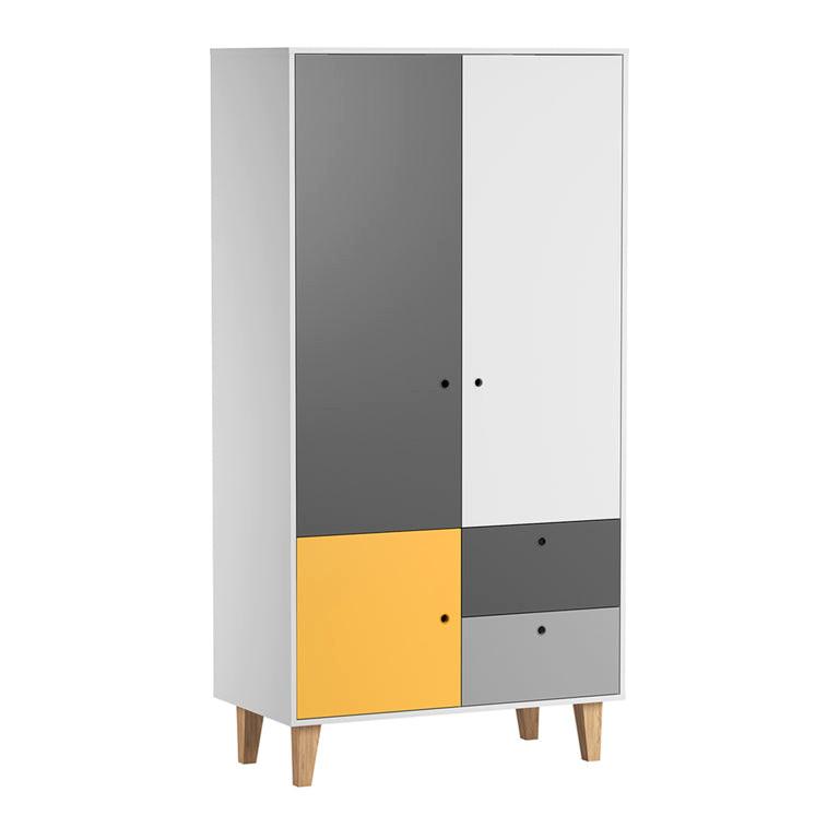 SCHRANK gelb - Gelb, Holzwerkstoff (103.5/201.5/55cm) - Petits-meubles