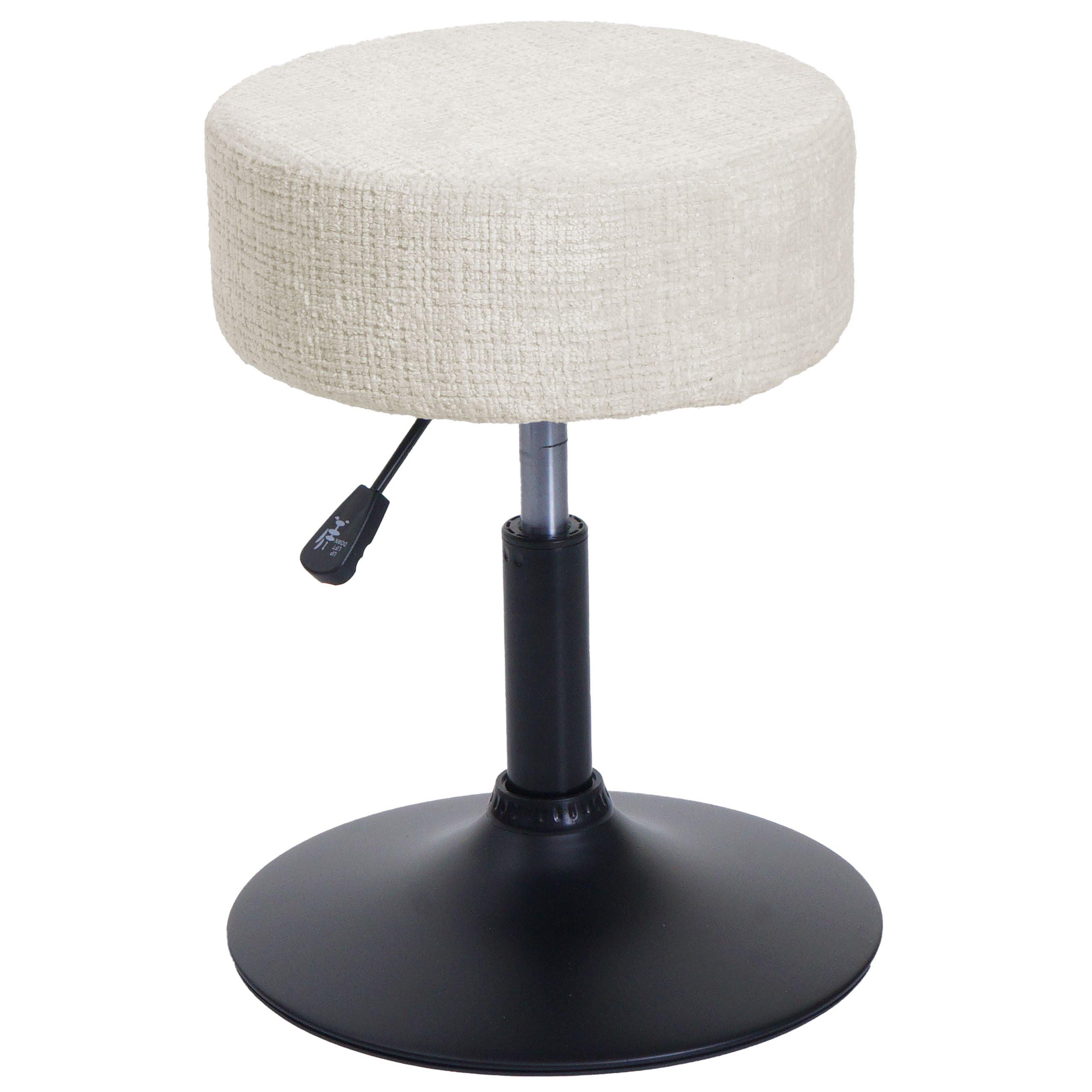 HOCKER Cremeweiß - Weiß, Textil (37/57/37cm) - MCW