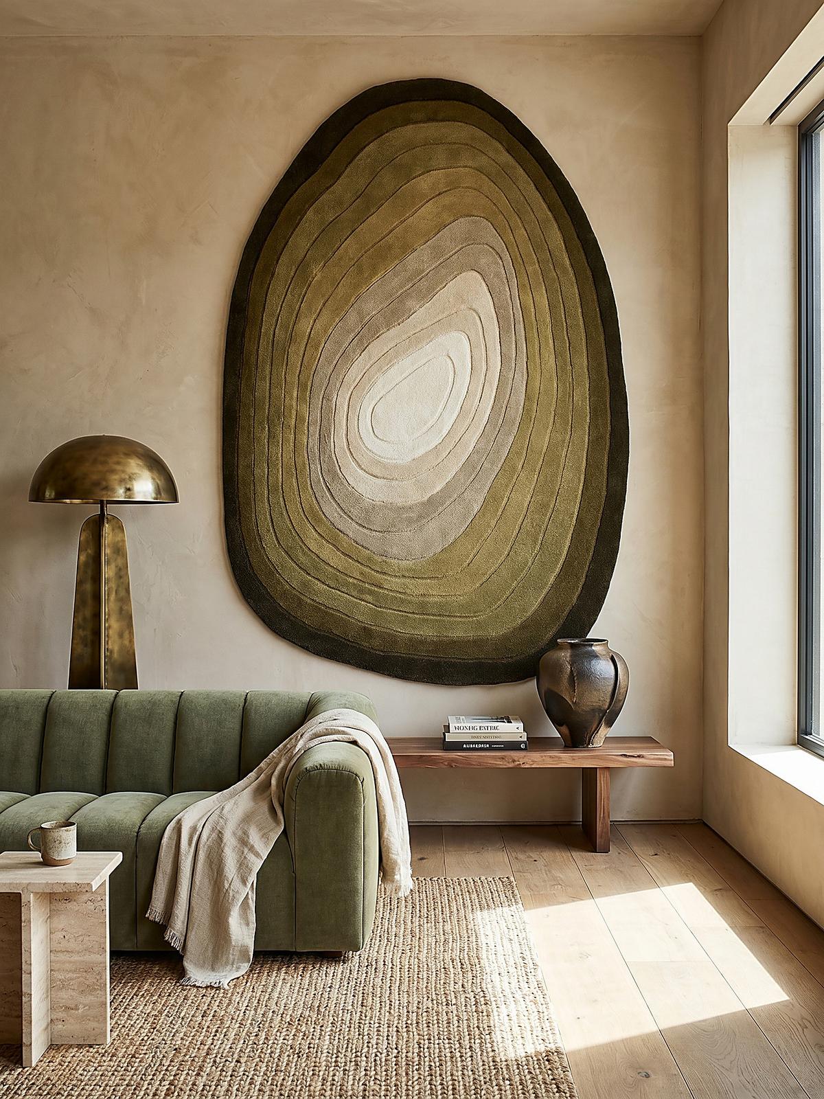 TEPPICH aus Wolle PARRET in Grün, abstrakt, 200 x 290 cm - Grün, Textil (290/200cm) - KADIMA DESIGN