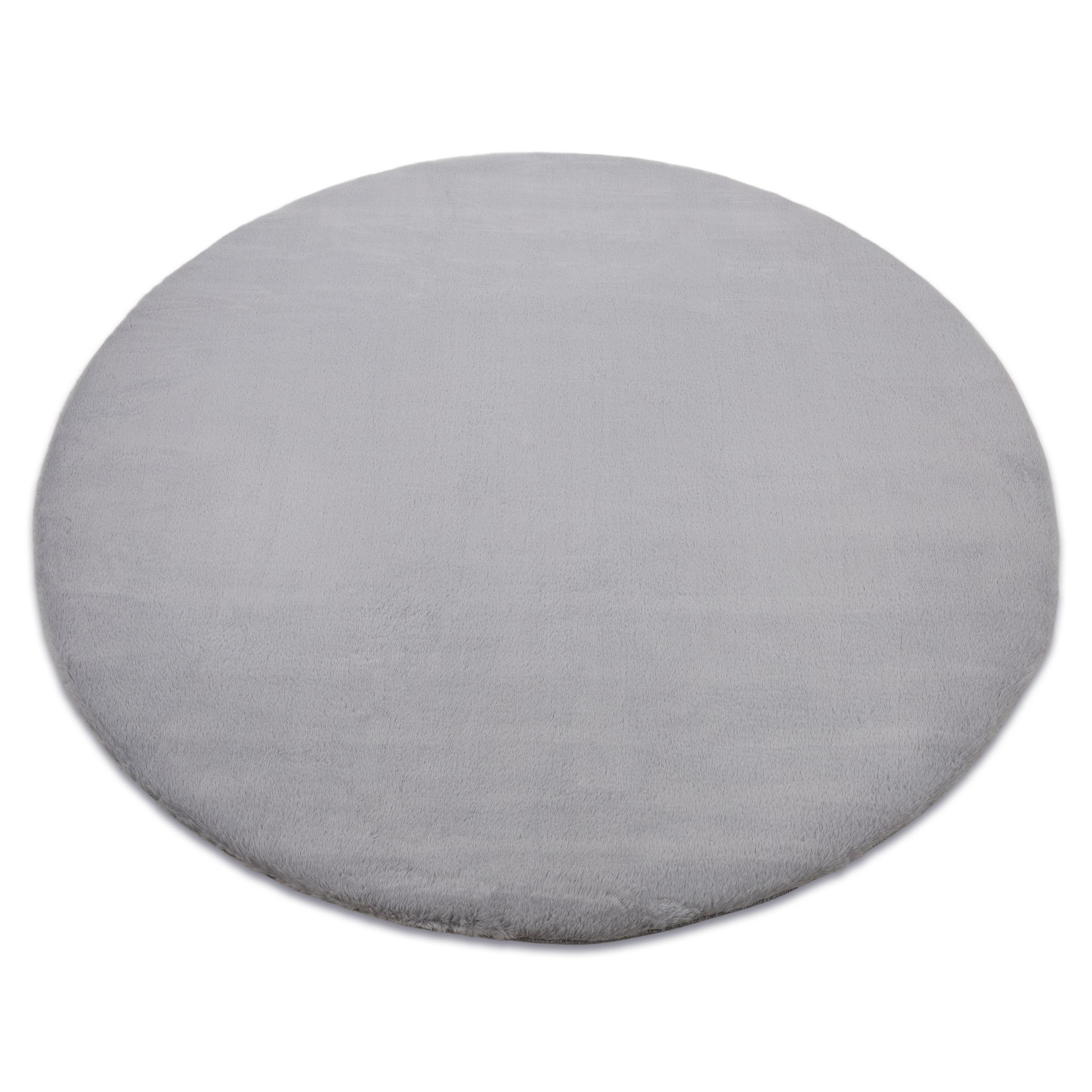 TEPPICH Bunny 120 cm - Grau, Textil (120/120cm) - rugsX