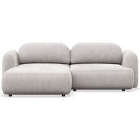 ECKSOFA Tvoya grau-beige Chenille - Taupe/Schwarz, Kunststoff/Textil (267/175cm) - Selsey