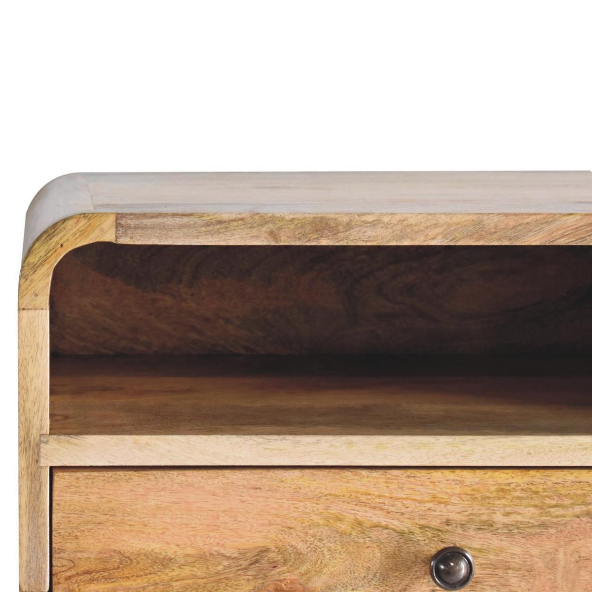 NACHTTISCH Levitate, Wandmontiert, 1 Schublade, 1 Offener Lagerraum, Beige - Beige/Messingfarben, Holz/Metall (45/25/32cm) - Artisan Furniture
