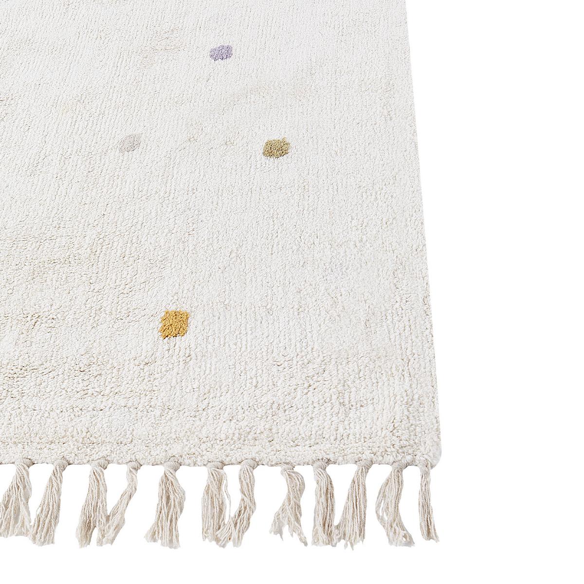 KURZFLOR-TEPPICH Weiß 140/200 cm Astaf - Weiß, Textil (140/200cm) - Beliani