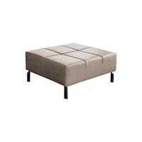 POLSTERHOCKER NELSON Grau Leder - Grau, Leder (107/43/71cm) - KAWOLA