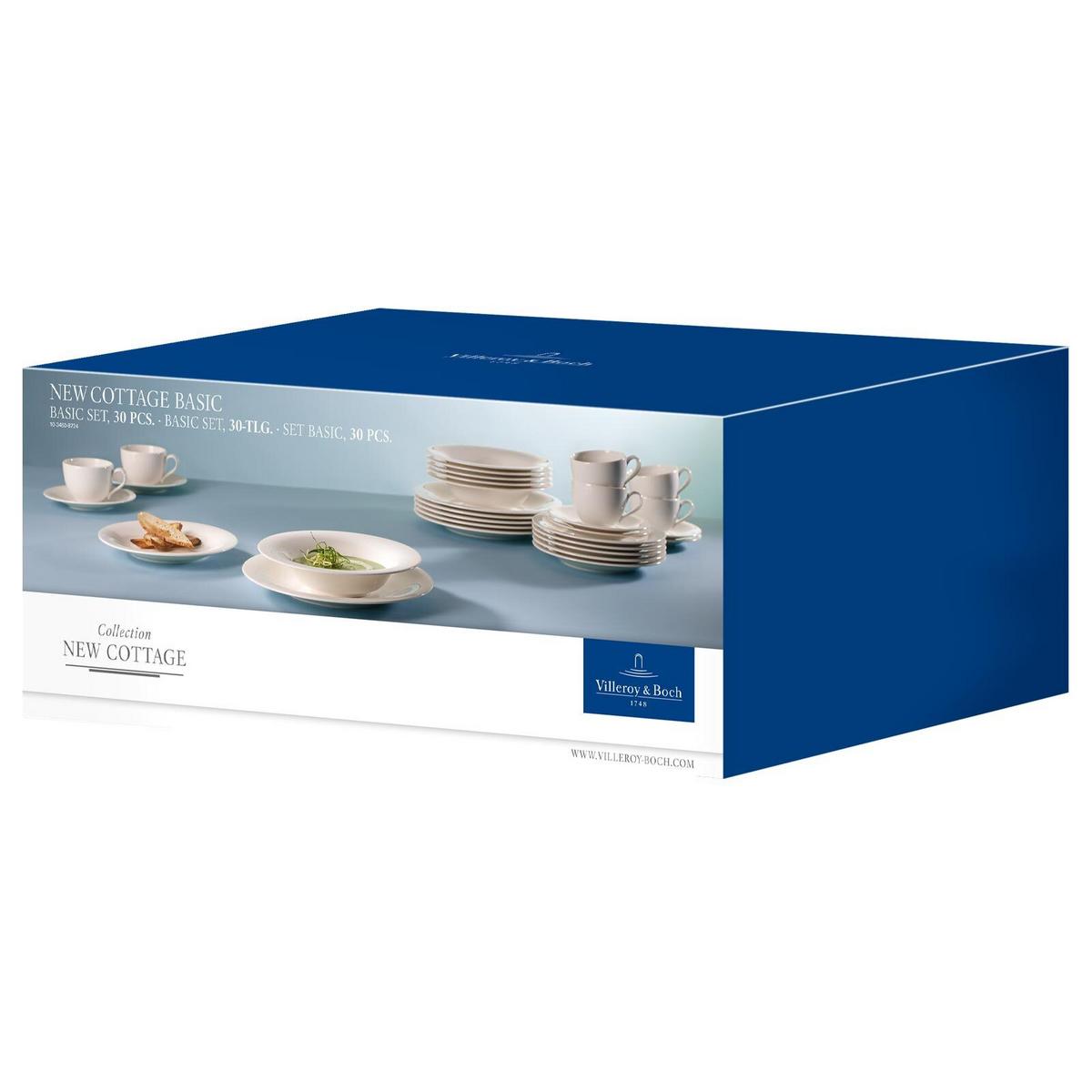 KOMBISERVICE New Cottage Basic weiß 30-tlg. - Weiß, Keramik (2/2/2cm) - Villeroy & Boch