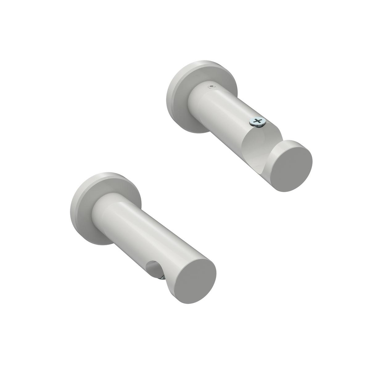 GARDINENSTANGE INNENLAUF Platon Estana 240 cm (geteilt in 2 x 120 cm), 1-läufig, 20 mm Ø Weiß - Weiß, Metall (240cm) - INTERDECO