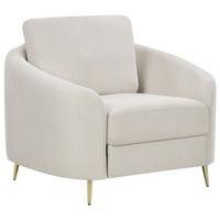 SESSEL Helles Beige Trosa - Beige/Goldfarben, Textil (100/88/86cm) - Beliani