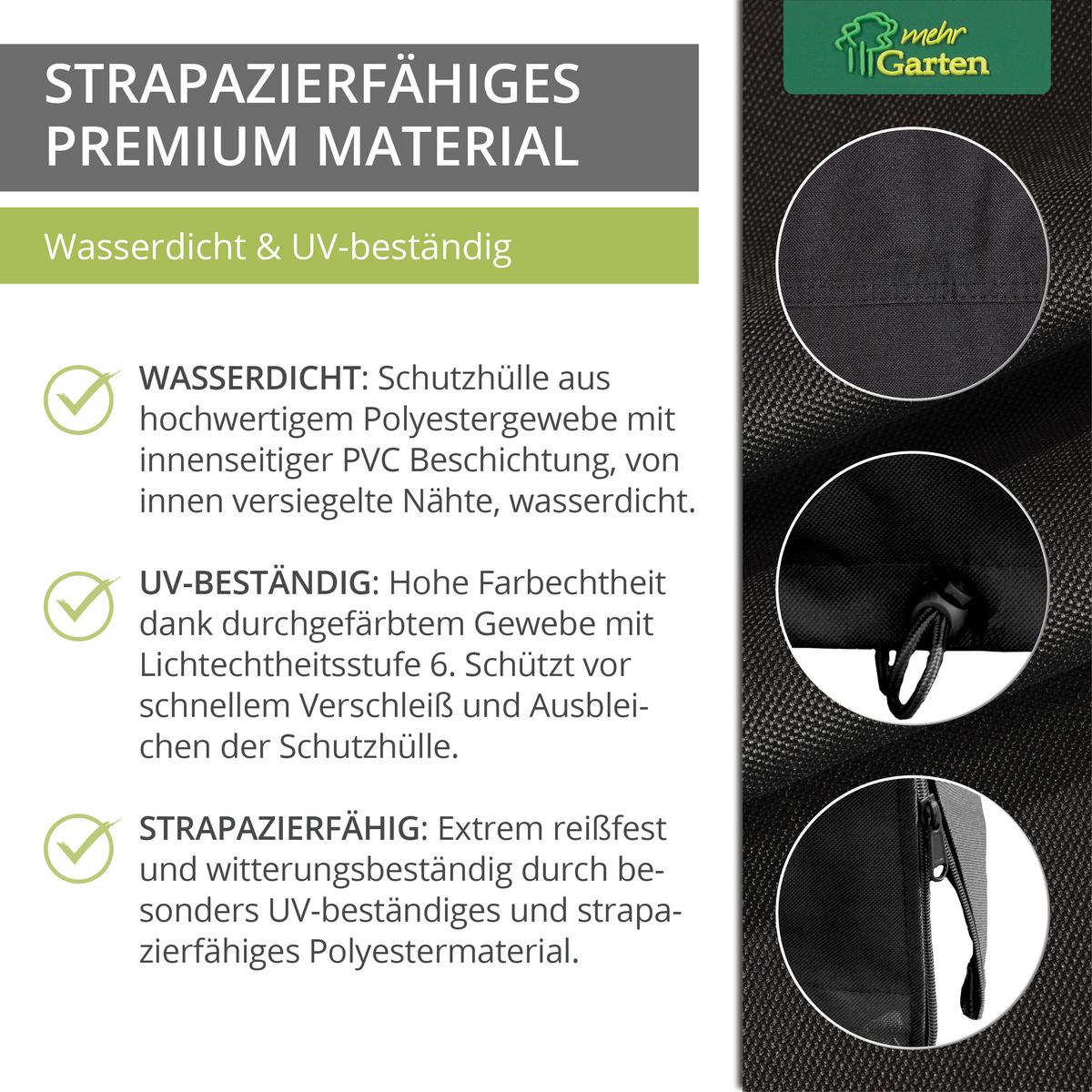 ABDECKUNG Tischtennisplatte SHP-20178 - Schwarz, Kunststoff (165/185/80cm) - mehr Garten