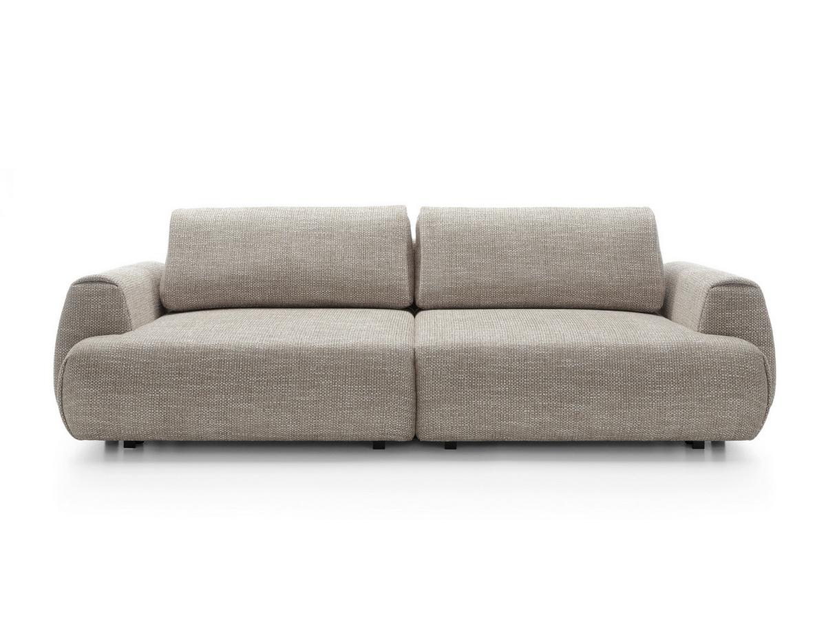 BETTSOFA ZEST Grau Chenille-Stoff mit Schlaffunktion - Grau, Textil (106/81/260cm) - MASSENO