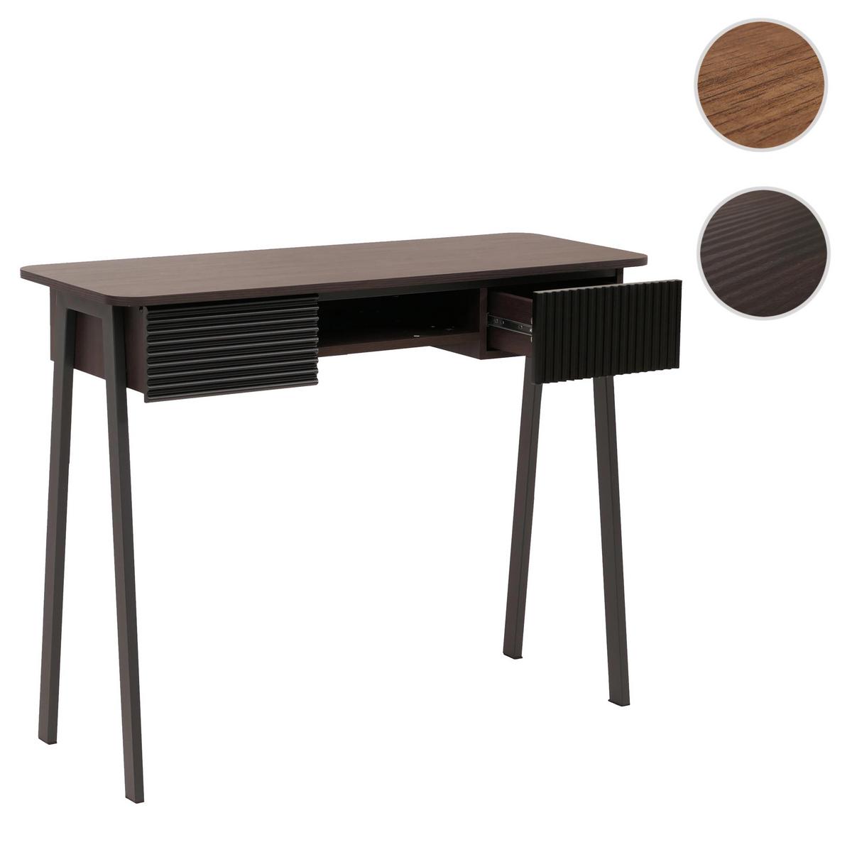 KONSOLENTISCH rechteck Walnuss Dekor - Walnussfarben, Metall (40/110/88cm) - MCW
