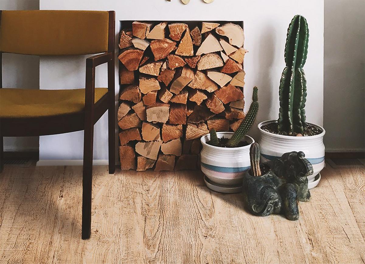 VINYL TEPPICH 80x120 cm Rohes Holz - Hellbraun, Kunststoff (80/120cm) - TULUP