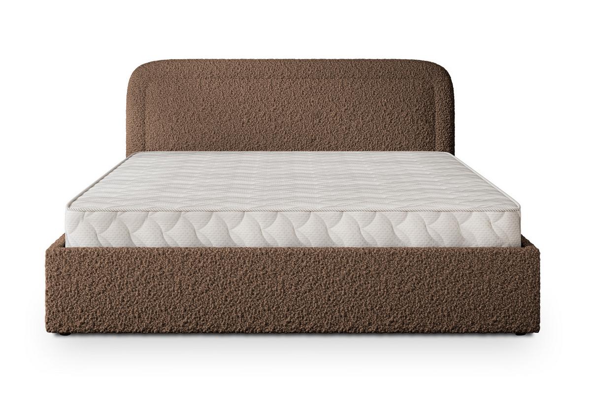 POLSTERBETT BENIRA Q 120x200 cm mit Bettkästen - Braun - Braun, Holz/Textil - MASSENO