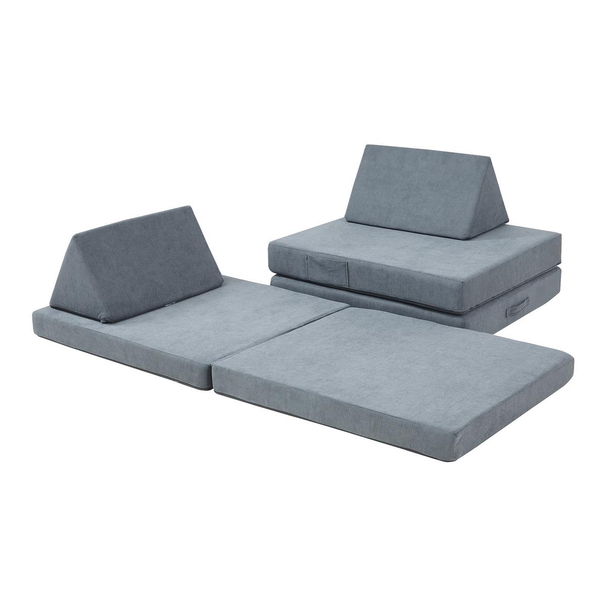 SPIELSOFA Norhulta - Grau, Textil (150/46/66cm) - [en.casa]
