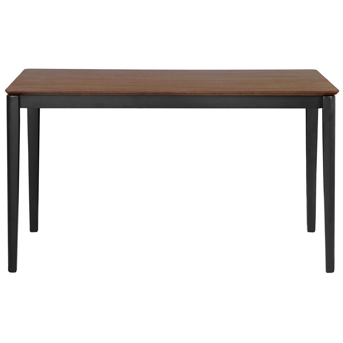 ESSTISCH 135/80/75 cm Dunkelbraun, Schwarz Rechteckig Cedar - Dunkelbraun, Holzwerkstoff (135/80/75cm) - Beliani
