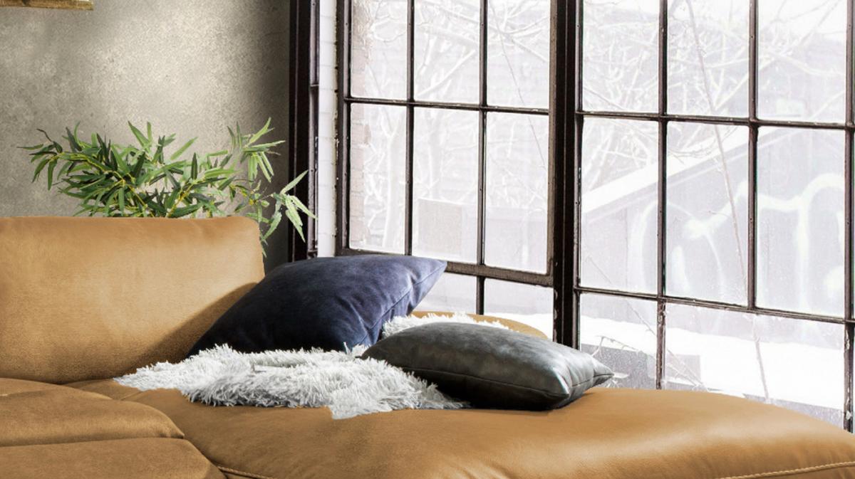 ECKSOFA MOTORISCHER RELAXFUNKTION LOLA Rotbraun Leder Relaxfunktion - Rotbraun/Cognac, Leder (233/178cm) - KAWOLA