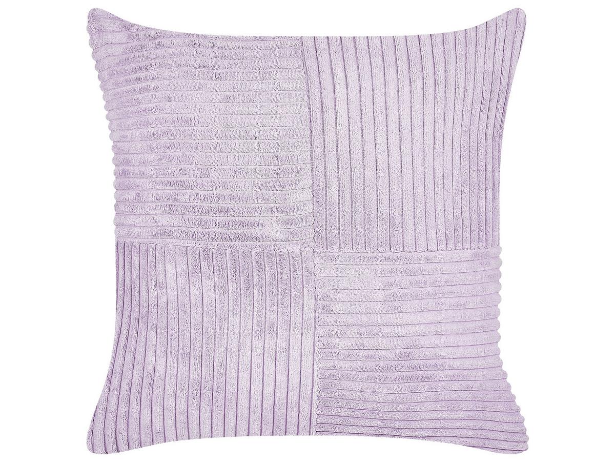 DEKOKISSEN CORD 2er-Set Violett 43/43 cm Millet - Violett, Textil (43/43cm) - Beliani