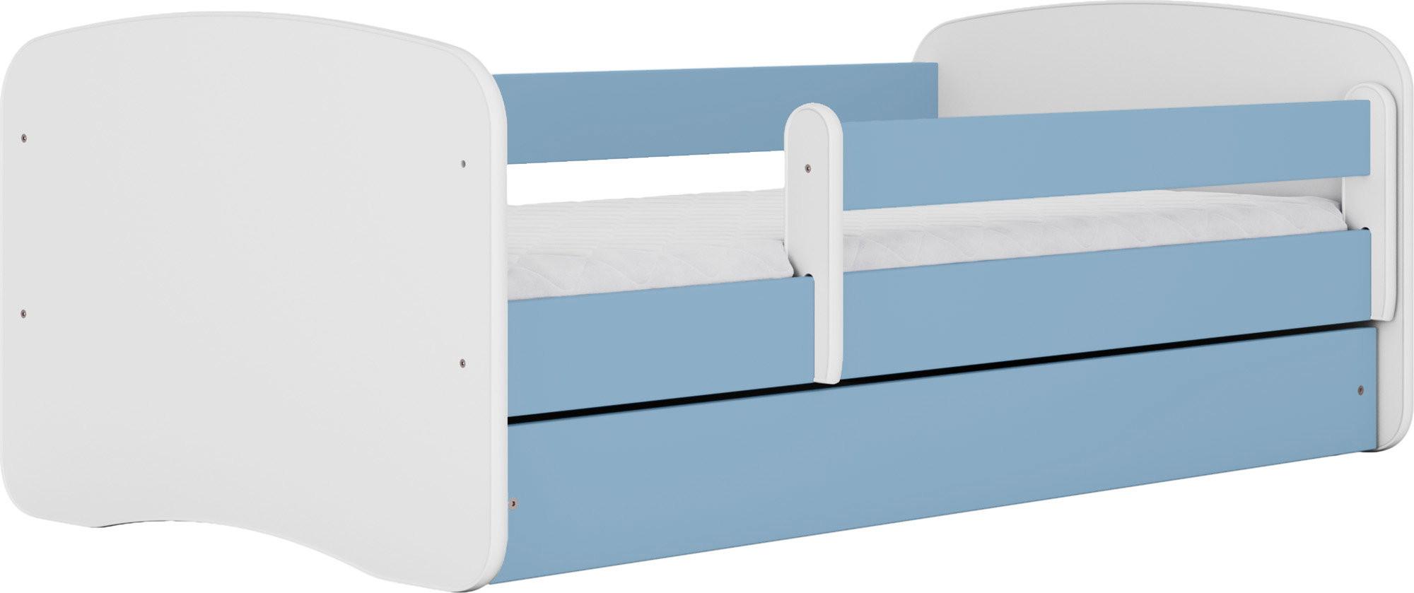 KINDERBETT Emily mit Schublade und Matratze, Blau 80x180 cm - Weiß, Holzwerkstoff (180/80cm) - WFL GROUP