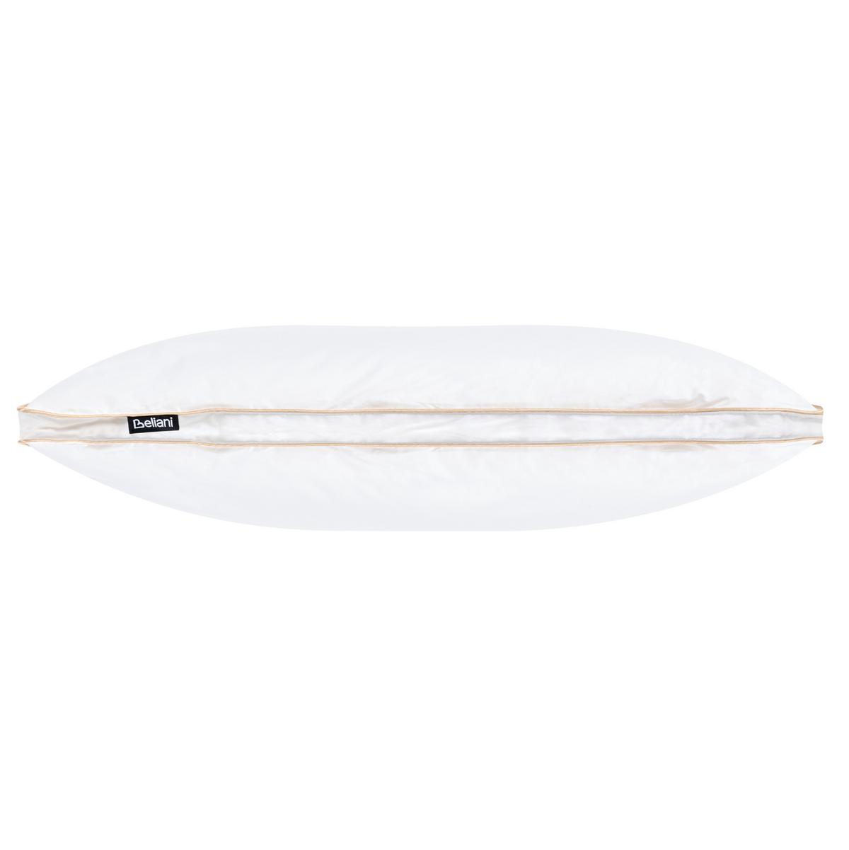 KOPFKISSEN Weiß 80/80 cm Etna - Weiß, Naturmaterialien (80/80cm) - Beliani