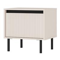 NACHTTISCH Osaka Sandbeige 52 cm - Beige/Schwarz, Holzwerkstoff/Metall (51.8/50/40cm) - Selsey
