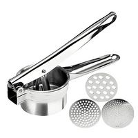 KARTOFFELSTAMPFER Multifunktional - Silberfarben, Metall (9.3/26.6cm) - Intirilife