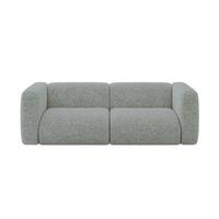 MODULARES Sofa 2-SITZER MIRA-S1 228x89x70 Grün cm Velours - Schwarz/Hellgrün, Holzwerkstoff/Kunststoff (228/70/89cm) - ALTDECOR