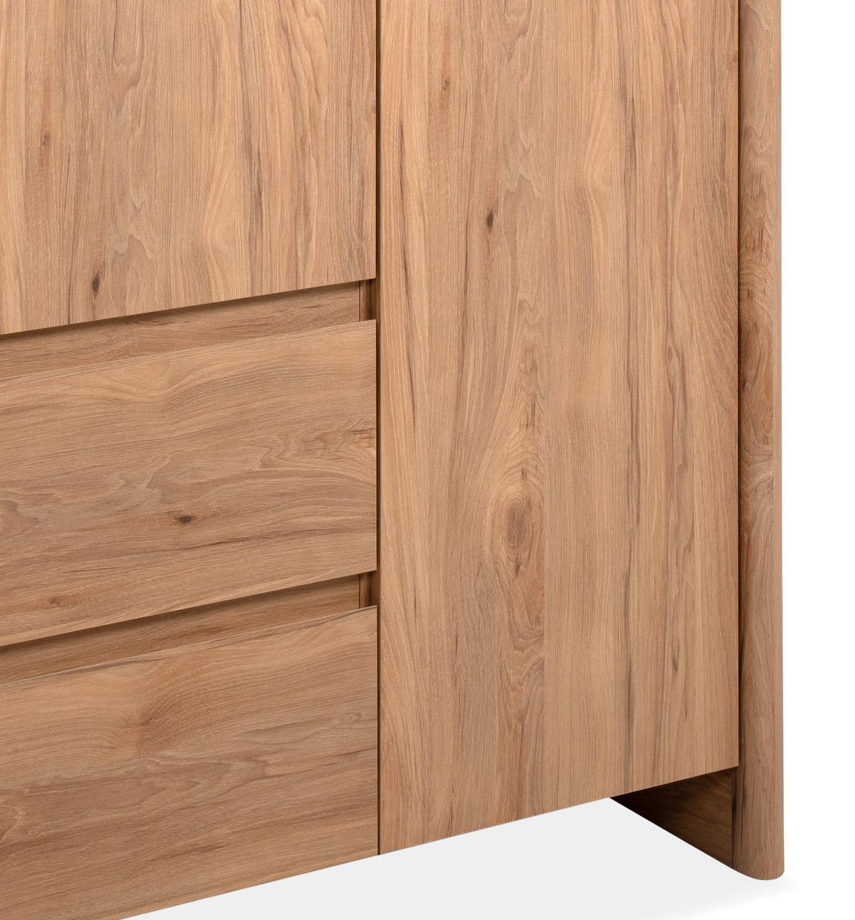 HIGHBOARD Hickory Walnuss 86 x 140 cm, Kommode mit viel Stauraum - Walnussfarben, Holzwerkstoff (86/140/40cm) - Furn.Design