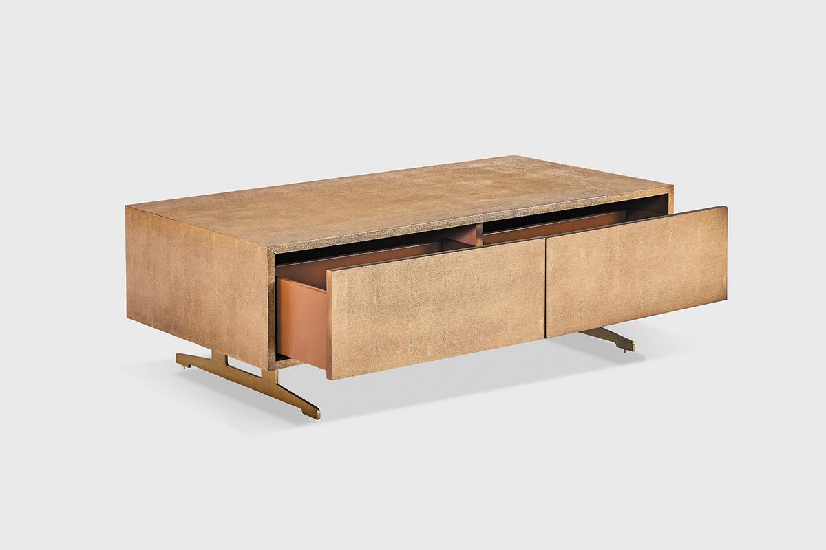 LOWBOARD GALA Gold Holz - Goldfarben, Holz/Metall (120/40/60cm) - KAWOLA