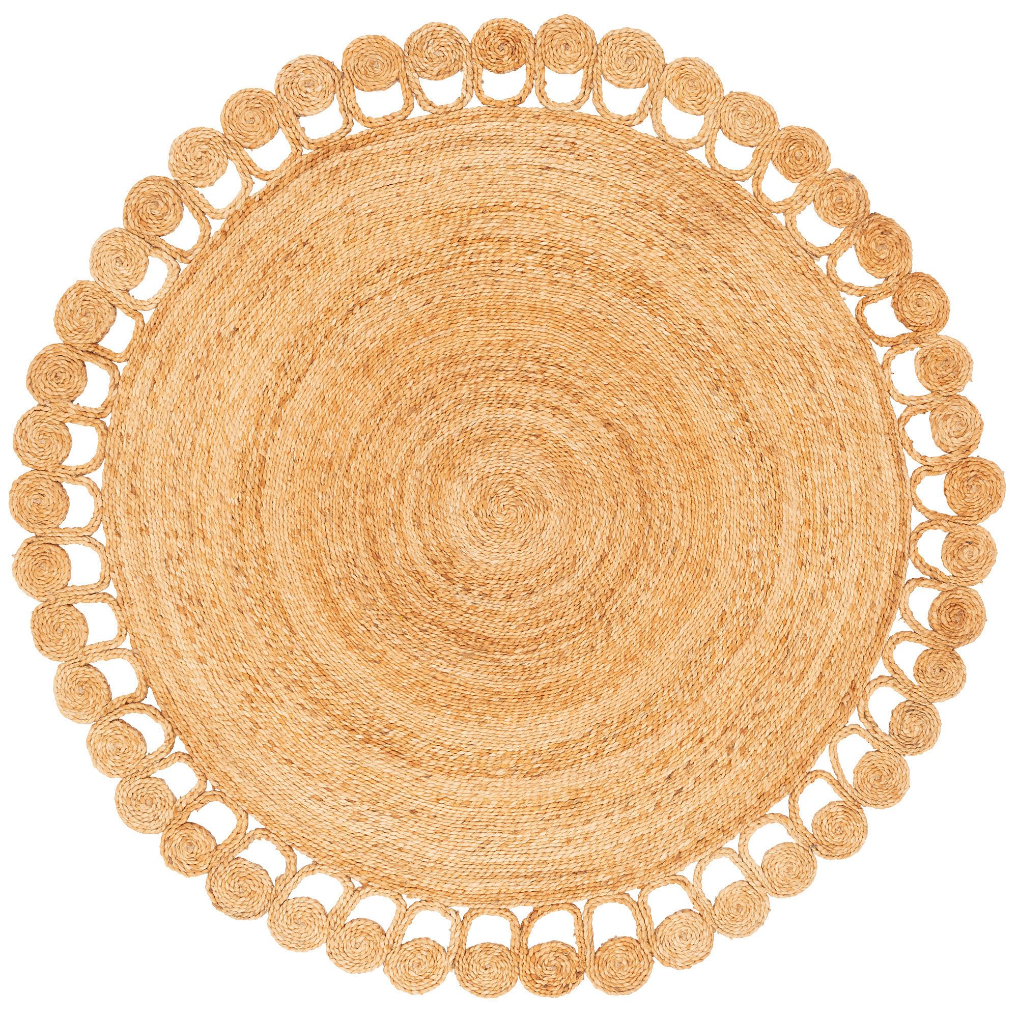 NATURFASER TEPPICH JUTE SALSA NATUR BOHO RUND - Beige, Textil (80/80cm) - Pergamon