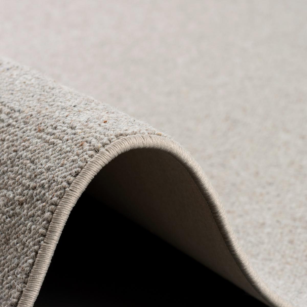 NATUR TEPPICH WOLLE BERBER - Grau, Textil (140/200cm) - Snapstyle